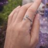 Bague de la Sylve Veilleuse - Labradorite et acier inoxydable doré ou argenté