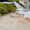 Bague de la Sylve Veilleuse - Œil de Tigre et acier inoxydable doré ou argenté