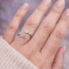 Bague de la Sylve Veilleuse - Quartz Rose et acier inoxydable doré ou argenté