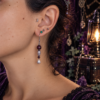 Boucles d'oreille "Coquillages de la Baie de Morts & Fiers" - Grenat et acier inoxydable