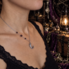 Collier "Petit tentacule de la Baie de Morts & Fiers" - Grenat et acier inoxydable doré ou argenté